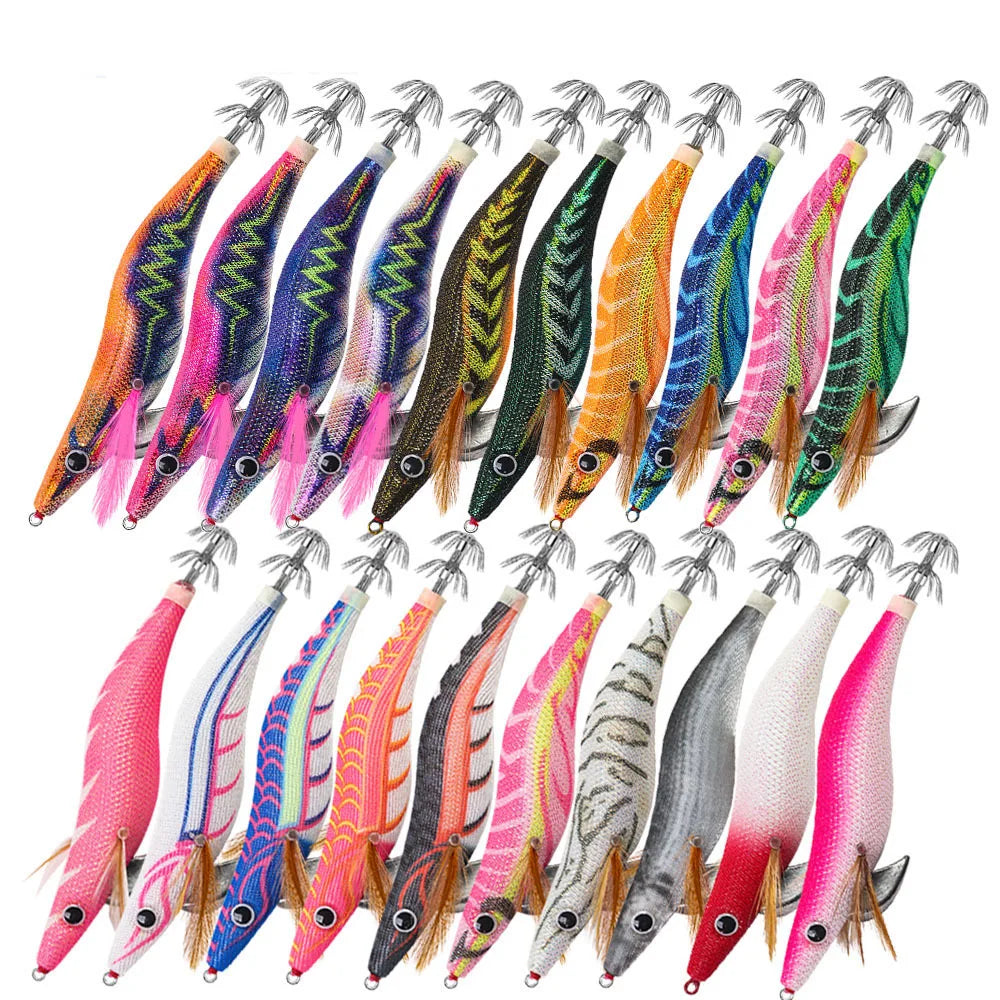 Floating Squid Jig 12g 14g 19g Eging Fishing Lure Artificial Bait for Octopus Cuttlefish Seawater Fishing Gear with Squid Hook