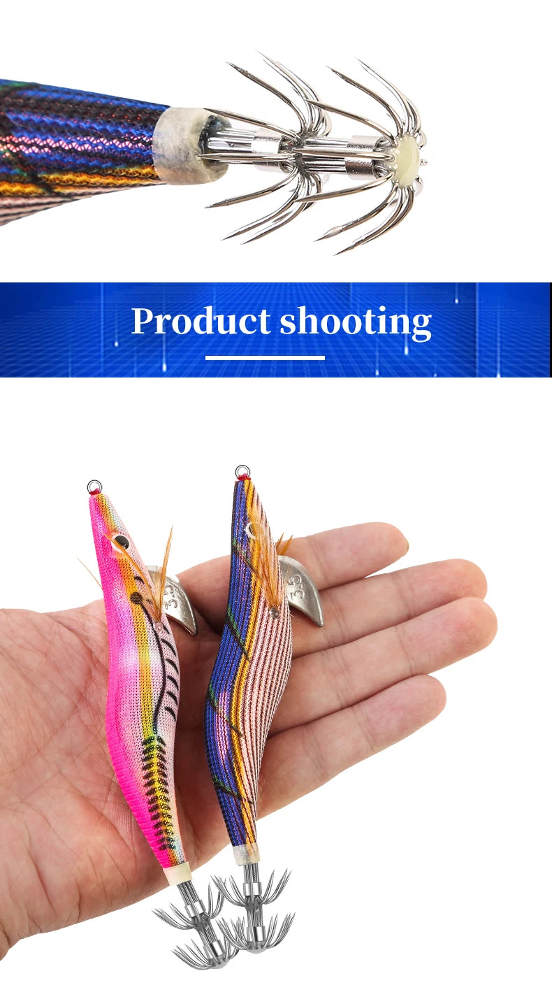 FSDZSO Luminous Floating Squid Jig 19g 130mm Eging Artificial Bait for Ocean Fishing Squid & Octopus