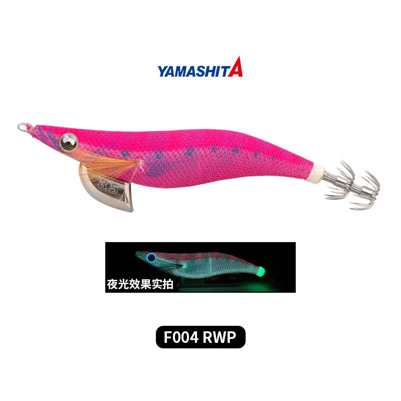 YAMASHITA NEW Japan Squid Hook Wood Shrimp Bait EGI-OH F Luminous Glow 20 Colors Ocean Beach Fishing Lure #2.0 to #3.5 Sizes 6.5g/10g/15g