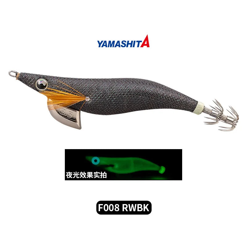 YAMASHITA NEW Japan Squid Hook Wood Shrimp Bait EGI-OH F Luminous Glow 20 Colors Ocean Beach Fishing Lure #2.0 to #3.5 Sizes 6.5g/10g/15g