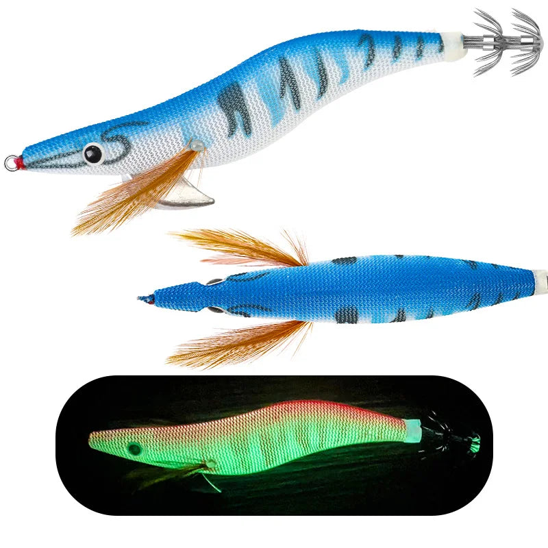 FSDZSO Luminous Floating Squid Jig 19g 130mm Eging Artificial Bait for Ocean Fishing Squid & Octopus
