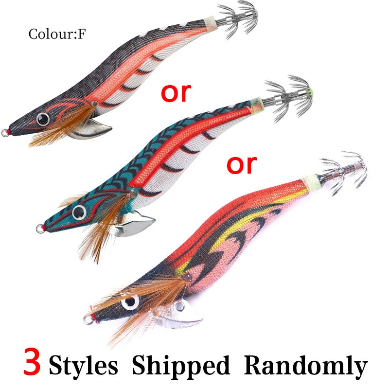 Floating Squid Jig 12g 14g 19g Eging Fishing Lure Artificial Bait for Octopus Cuttlefish Seawater Fishing Gear with Squid Hook