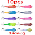 Luminous Squid Jig Fishing Lure 6.6g/12.5g/15.7g/21.6g Wood Shrimp Cuttlefish Jigs Lure for River Lake Ocean Beach Fishing