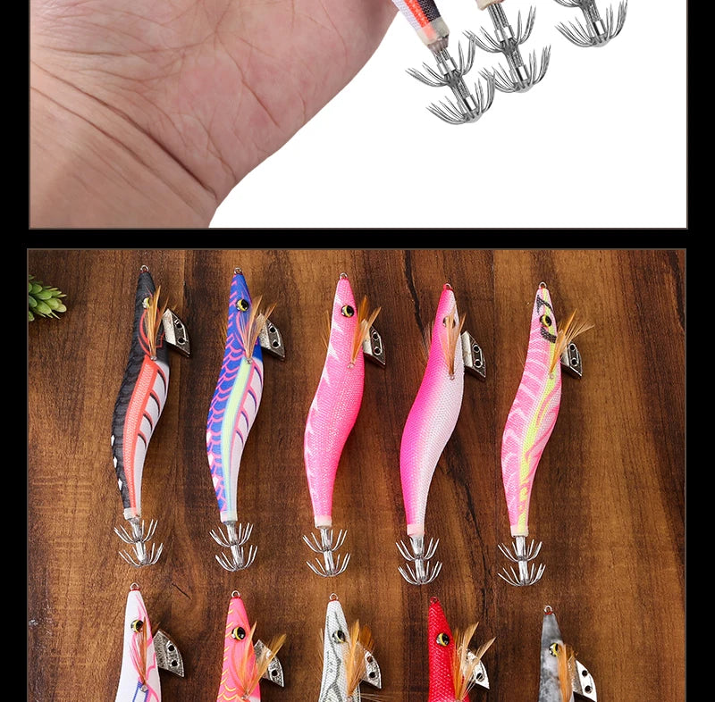 SQUID KING Squid Jig 4.0# Eging Fishing Squid Lure Fishing Lure Artificial Bait for Fishing Squid Octopus pesca