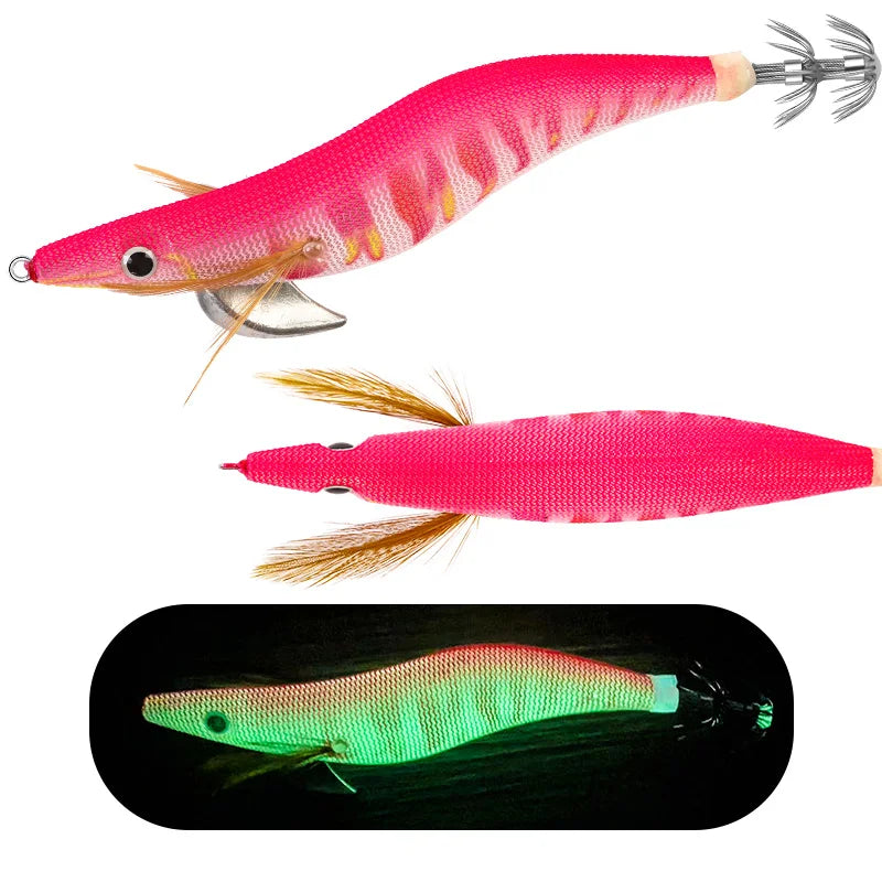 FSDZSO Luminous Floating Squid Jig 19g 130mm Eging Artificial Bait for Ocean Fishing Squid & Octopus