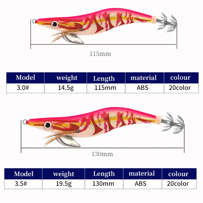 FSDZSO Luminous Floating Squid Jig 19g 130mm Eging Artificial Bait for Ocean Fishing Squid & Octopus