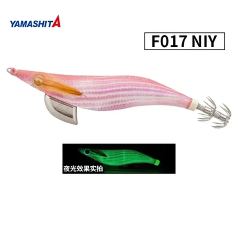 YAMASHITA Super Glow EGI JIGS Wood Shrimp Bait Lure for Seawater Fishing - Effective Squid Hunting JIGS in Multiple Sizes