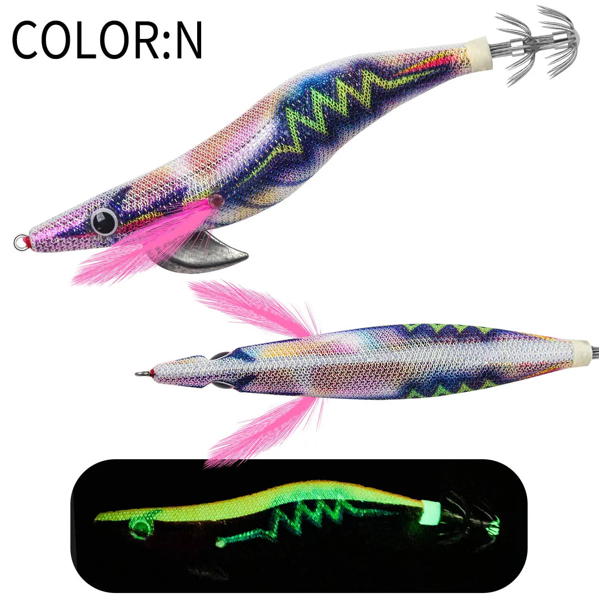 Floating Squid Jig 12g 14g 19g Eging Fishing Lure Artificial Bait for Octopus Cuttlefish Seawater Fishing Gear with Squid Hook