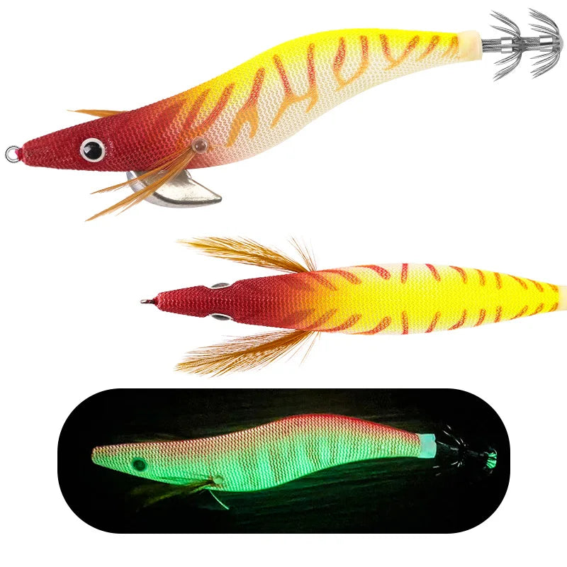 FSDZSO Luminous Floating Squid Jig 19g 130mm Eging Artificial Bait for Ocean Fishing Squid & Octopus