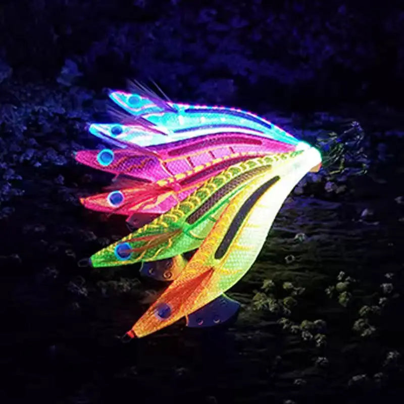 100% Original YAMASHITA EGI-OH LIVE #3.5 21g  squid hook Glowing under purple light wood shrimp 9 color
