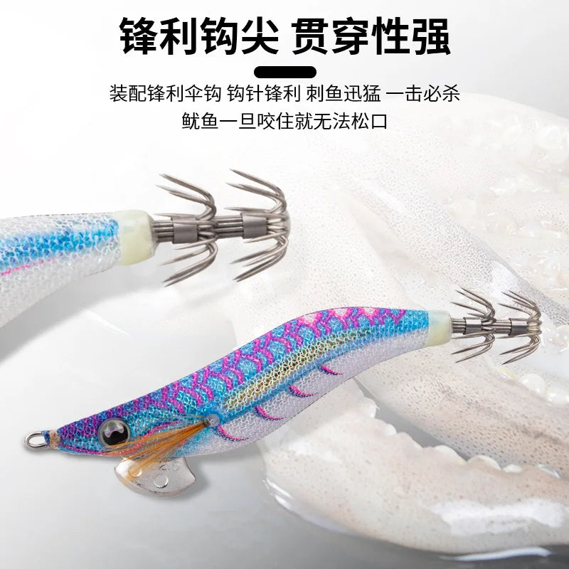 100% Original YAMASHITA EGI-OH LIVE #3.5 21g  squid hook Glowing under purple light wood shrimp 9 color