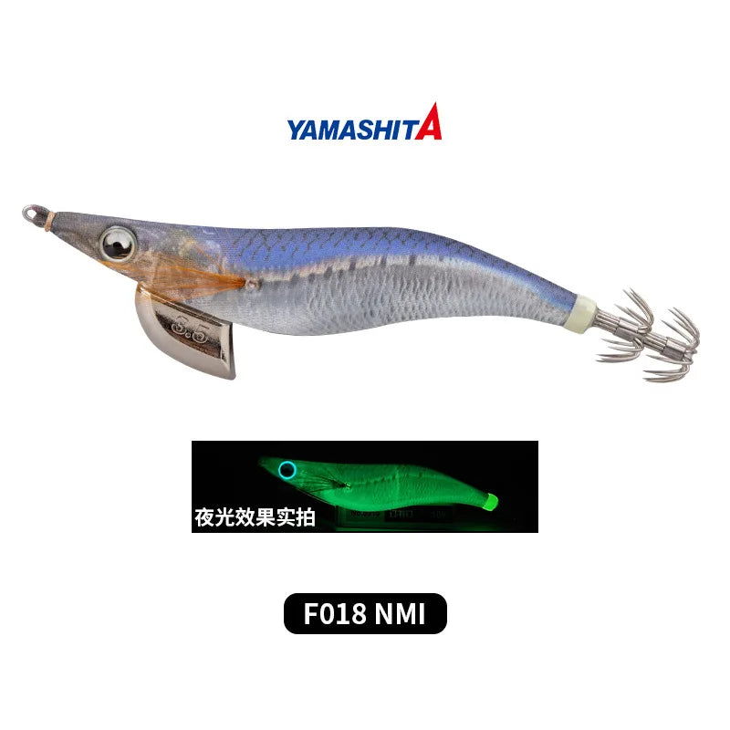 YAMASHITA NEW Japan Squid Hook Wood Shrimp Bait EGI-OH F Luminous Glow 20 Colors Ocean Beach Fishing Lure #2.0 to #3.5 Sizes 6.5g/10g/15g