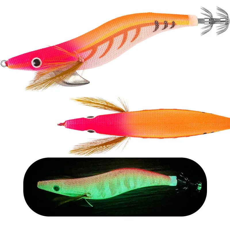 FSDZSO Luminous Floating Squid Jig 19g 130mm Eging Artificial Bait for Ocean Fishing Squid & Octopus