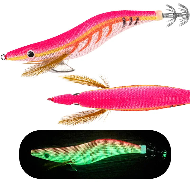FSDZSO Luminous Floating Squid Jig 19g 130mm Eging Artificial Bait for Ocean Fishing Squid & Octopus