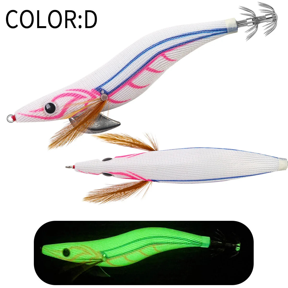 Floating Squid Jig 12g 14g 19g Eging Fishing Lure Artificial Bait for Octopus Cuttlefish Seawater Fishing Gear with Squid Hook