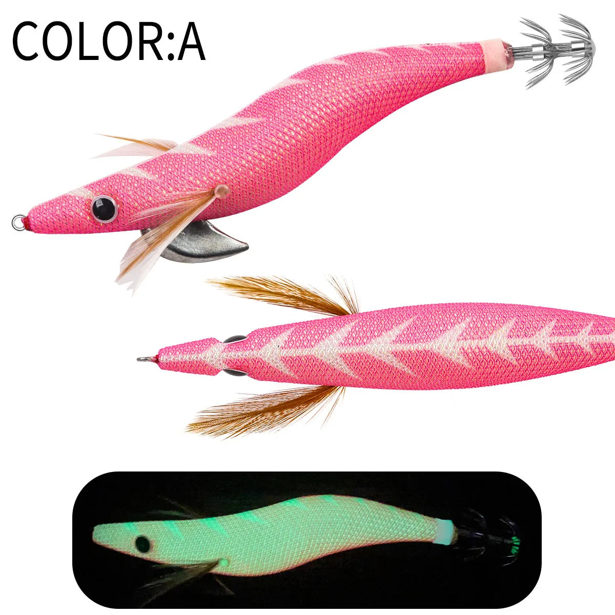 Floating Squid Jig 12g 14g 19g Eging Fishing Lure Artificial Bait for Octopus Cuttlefish Seawater Fishing Gear with Squid Hook