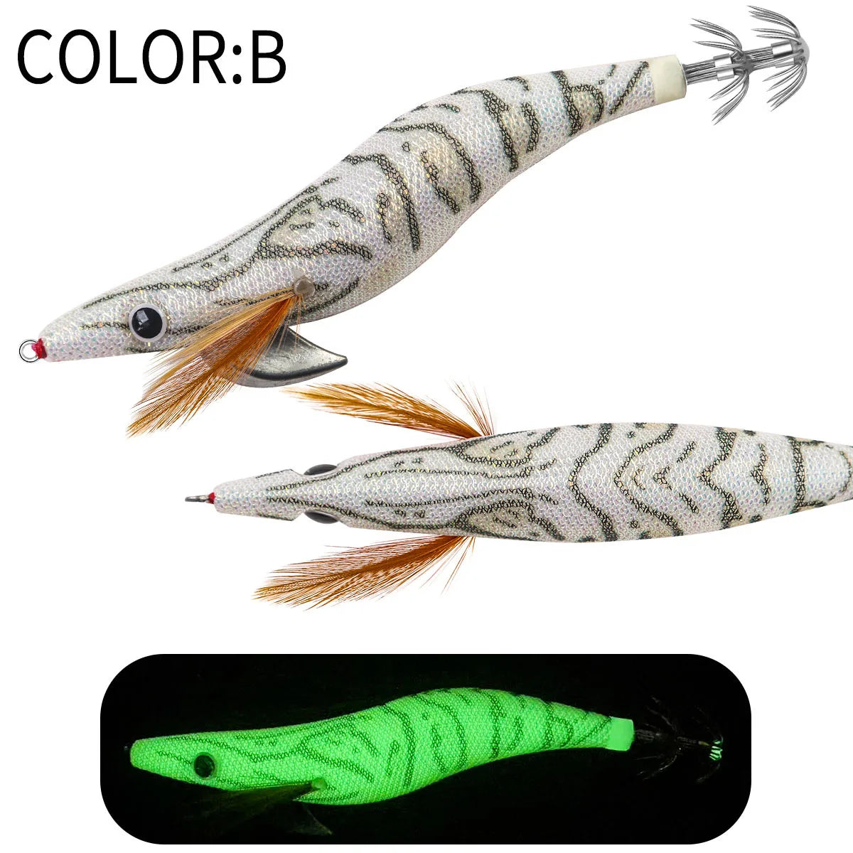 Floating Squid Jig 12g 14g 19g Eging Fishing Lure Artificial Bait for Octopus Cuttlefish Seawater Fishing Gear with Squid Hook