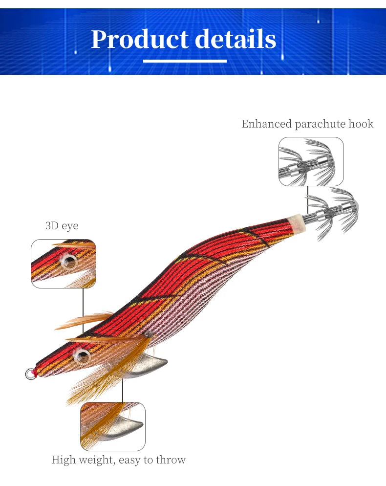 FSDZSO Luminous Floating Squid Jig 19g 130mm Eging Artificial Bait for Ocean Fishing Squid & Octopus