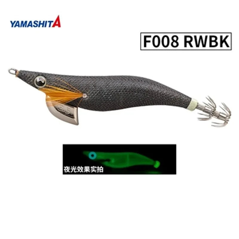 YAMASHITA Super Glow EGI JIGS Wood Shrimp Bait Lure for Seawater Fishing - Effective Squid Hunting JIGS in Multiple Sizes