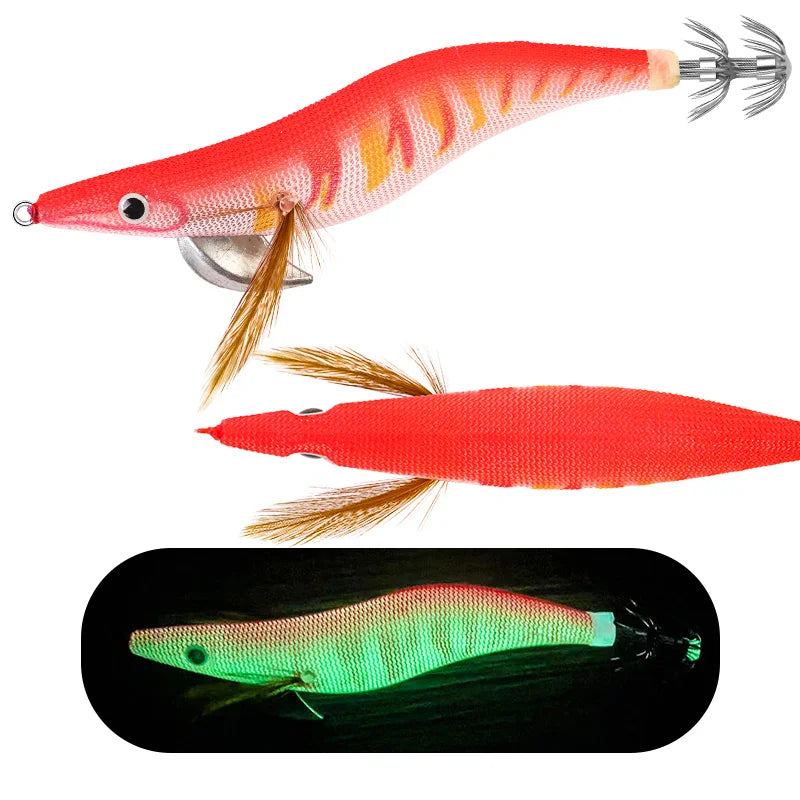 FSDZSO Luminous Floating Squid Jig 19g 130mm Eging Artificial Bait for Ocean Fishing Squid & Octopus