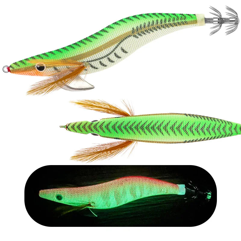 FSDZSO Luminous Floating Squid Jig 19g 130mm Eging Artificial Bait for Ocean Fishing Squid & Octopus