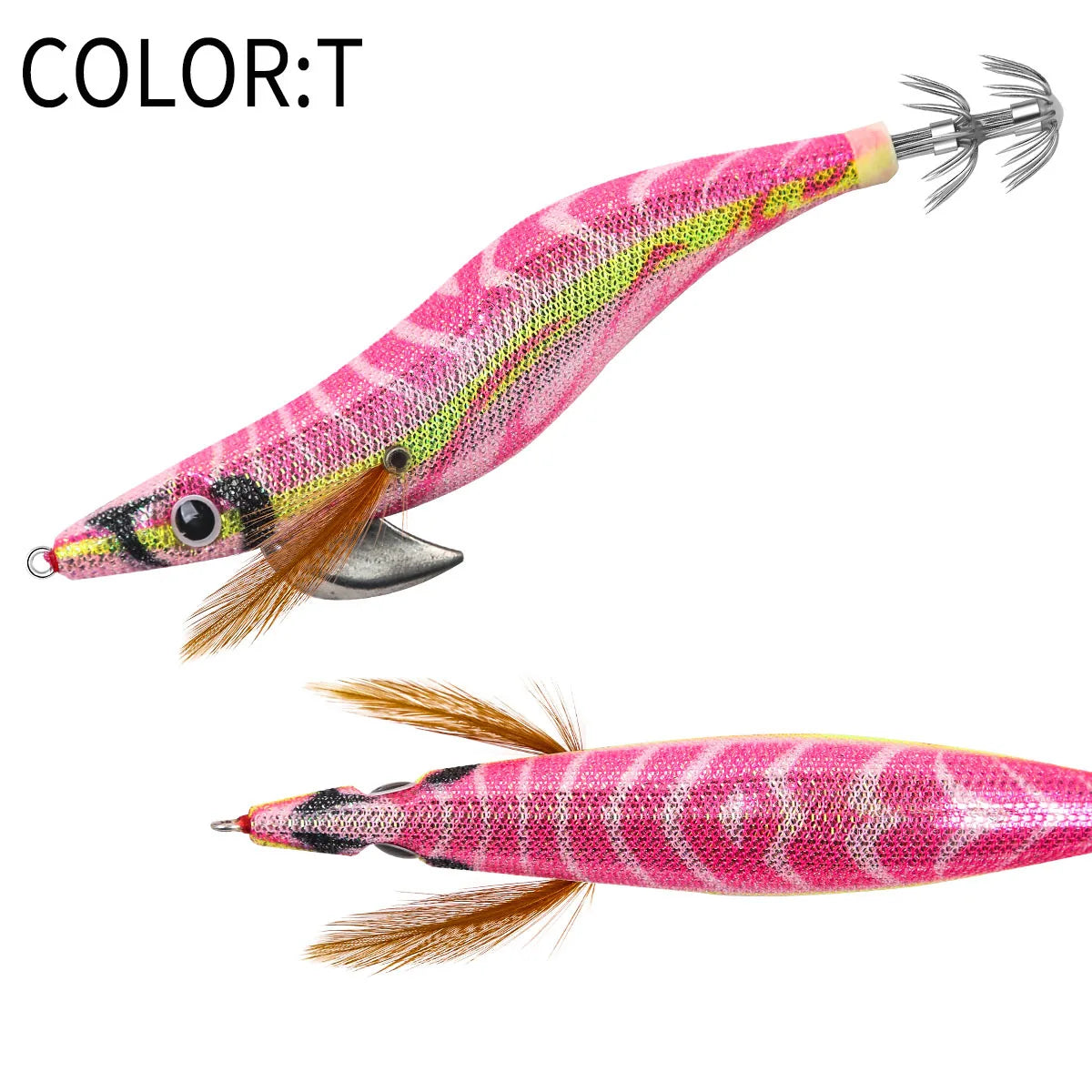 Floating Squid Jig 12g 14g 19g Eging Fishing Lure Artificial Bait for Octopus Cuttlefish Seawater Fishing Gear with Squid Hook