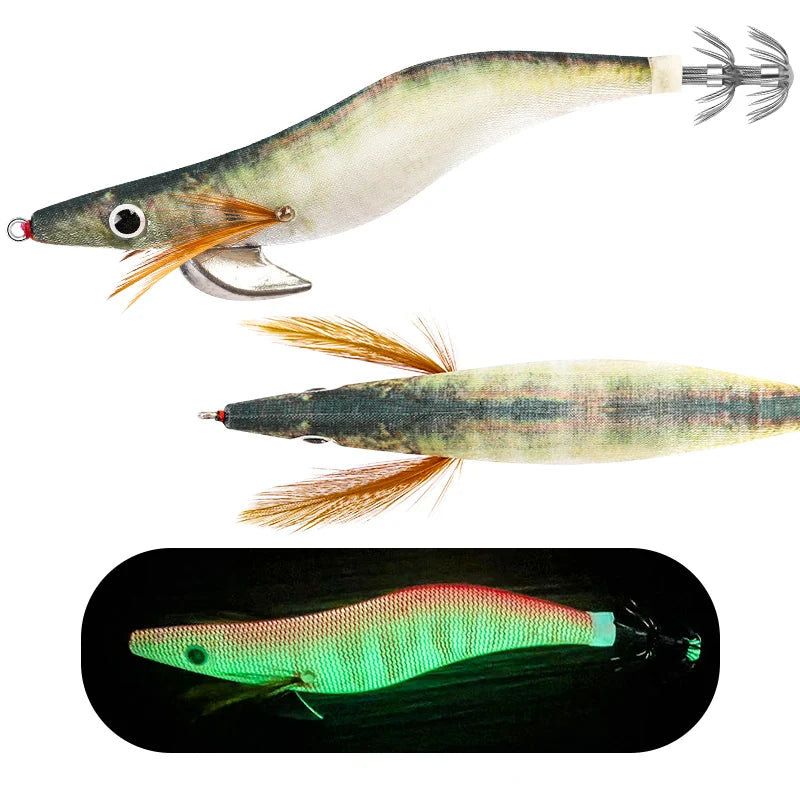 FSDZSO Luminous Floating Squid Jig 19g 130mm Eging Artificial Bait for Ocean Fishing Squid & Octopus