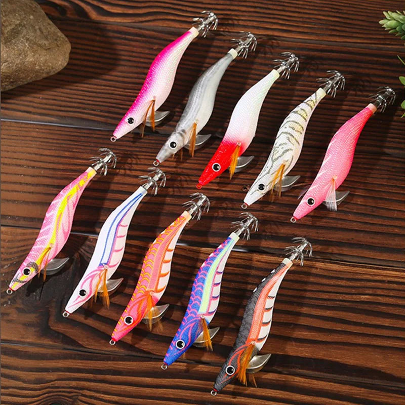 Floating Squid Jig 12g 14g 19g Eging Fishing Lure Artificial Bait for Octopus Cuttlefish Seawater Fishing Gear with Squid Hook