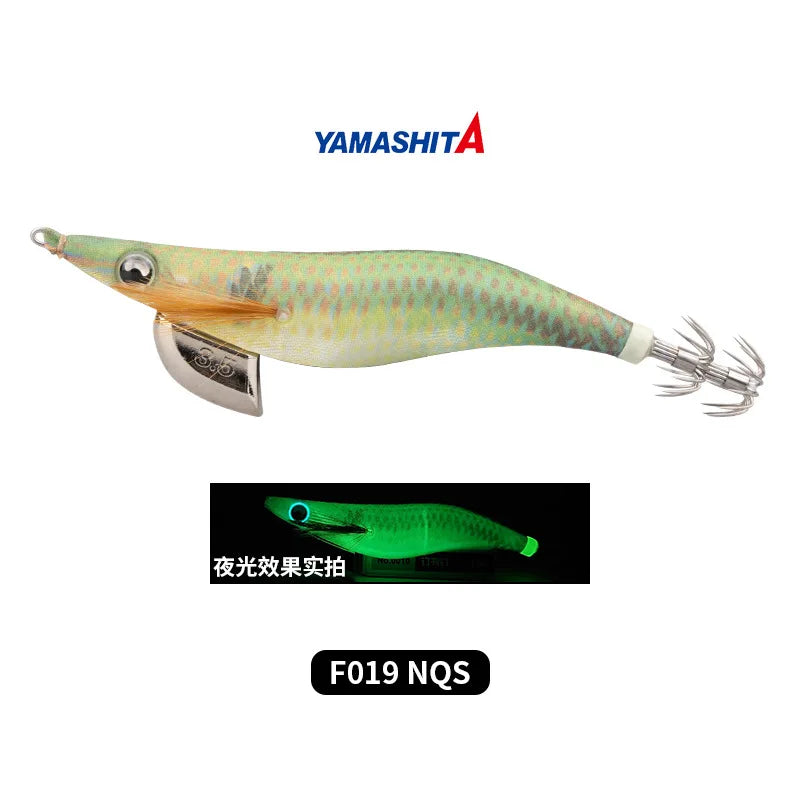 YAMASHITA NEW Japan Squid Hook Wood Shrimp Bait EGI-OH F Luminous Glow 20 Colors Ocean Beach Fishing Lure #2.0 to #3.5 Sizes 6.5g/10g/15g