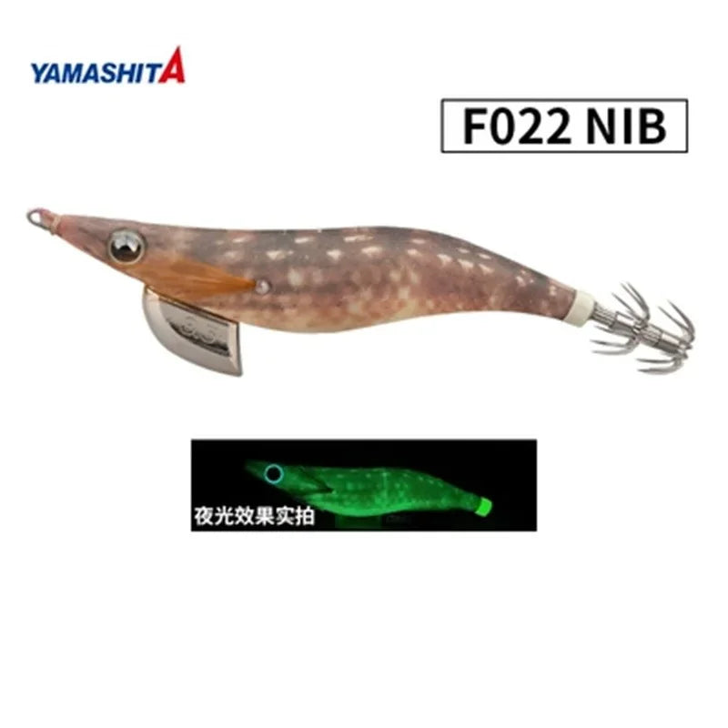 YAMASHITA Super Glow EGI JIGS Wood Shrimp Bait Lure for Seawater Fishing - Effective Squid Hunting JIGS in Multiple Sizes