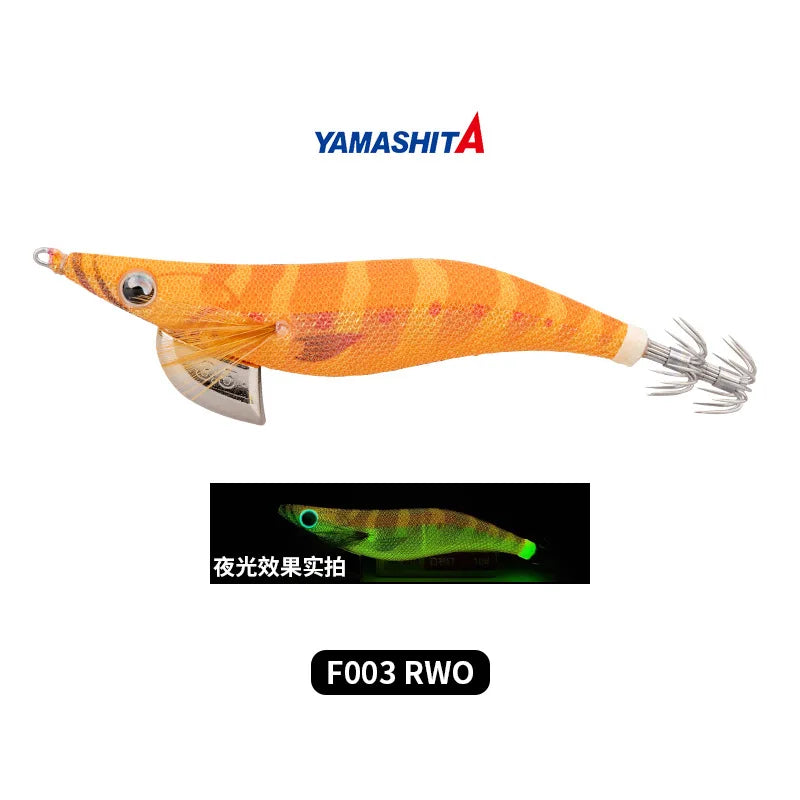 YAMASHITA NEW Japan Squid Hook Wood Shrimp Bait EGI-OH F Luminous Glow 20 Colors Ocean Beach Fishing Lure #2.0 to #3.5 Sizes 6.5g/10g/15g