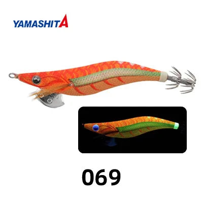 100% Original YAMASHITA EGI-OH LIVE #3.5 21g  squid hook Glowing under purple light wood shrimp 9 color
