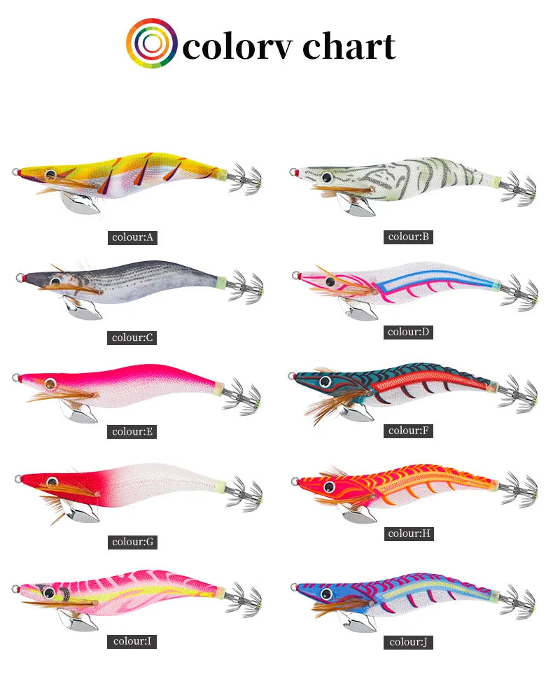 Floating Squid Jig 12g 14g 19g Eging Fishing Lure Artificial Bait for Octopus Cuttlefish Seawater Fishing Gear with Squid Hook