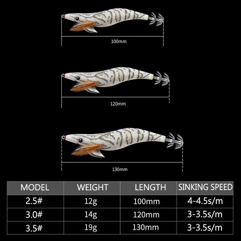 Floating Squid Jig 12g 14g 19g Eging Fishing Lure Artificial Bait for Octopus Cuttlefish Seawater Fishing Gear with Squid Hook