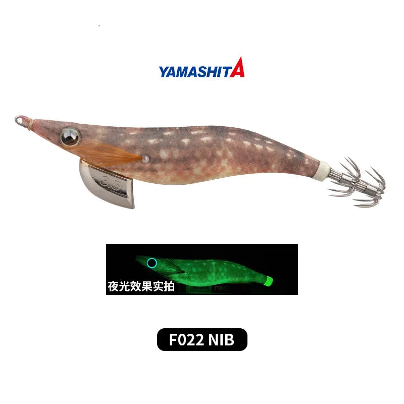 YAMASHITA NEW Japan Squid Hook Wood Shrimp Bait EGI-OH F Luminous Glow 20 Colors Ocean Beach Fishing Lure #2.0 to #3.5 Sizes 6.5g/10g/15g