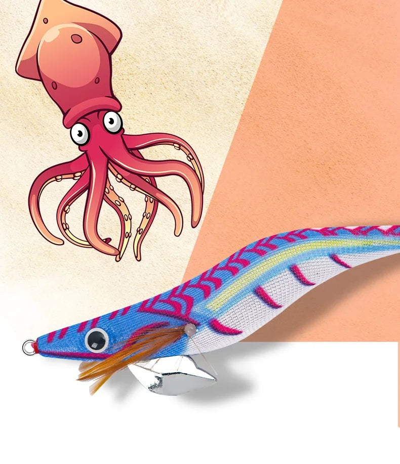 Floating Squid Jig 12g 14g 19g Eging Fishing Lure Artificial Bait for Octopus Cuttlefish Seawater Fishing Gear with Squid Hook