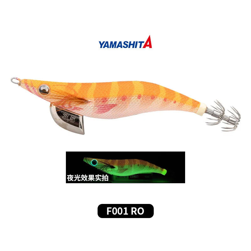 YAMASHITA NEW Japan Squid Hook Wood Shrimp Bait EGI-OH F Luminous Glow 20 Colors Ocean Beach Fishing Lure #2.0 to #3.5 Sizes 6.5g/10g/15g
