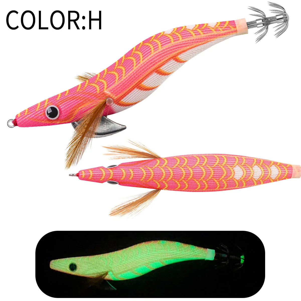 Floating Squid Jig 12g 14g 19g Eging Fishing Lure Artificial Bait for Octopus Cuttlefish Seawater Fishing Gear with Squid Hook