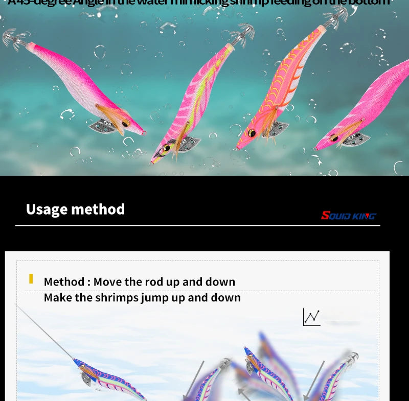 SQUID KING Squid Jig 4.0# Eging Fishing Squid Lure Fishing Lure Artificial Bait for Fishing Squid Octopus pesca