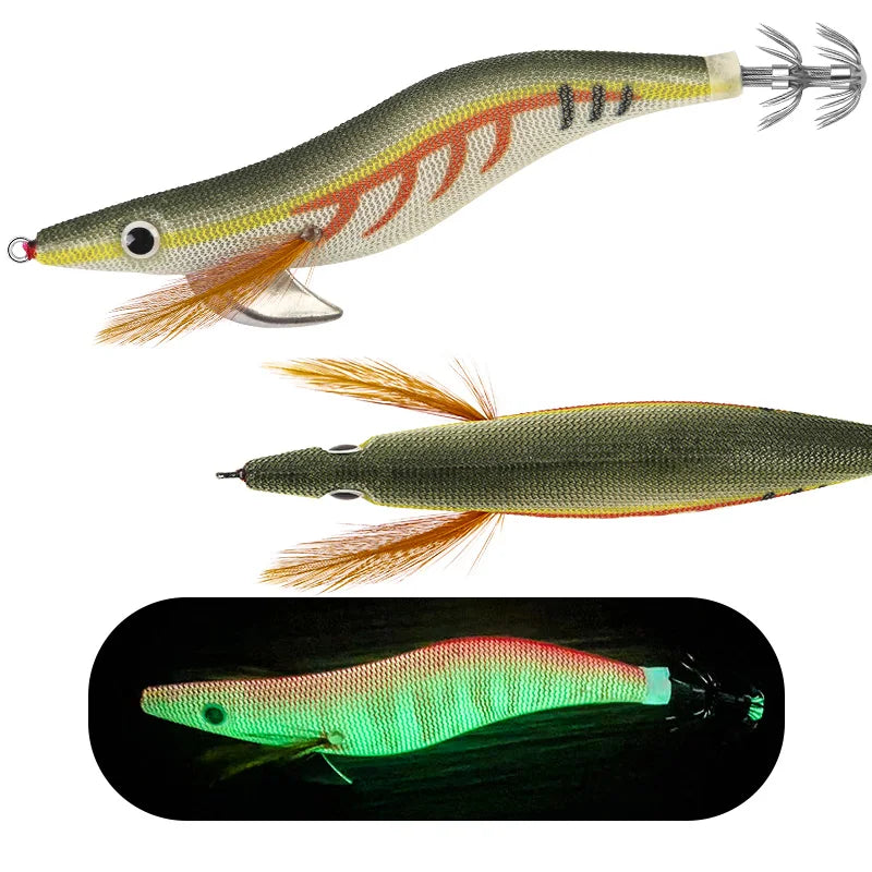 FSDZSO Luminous Floating Squid Jig 19g 130mm Eging Artificial Bait for Ocean Fishing Squid & Octopus