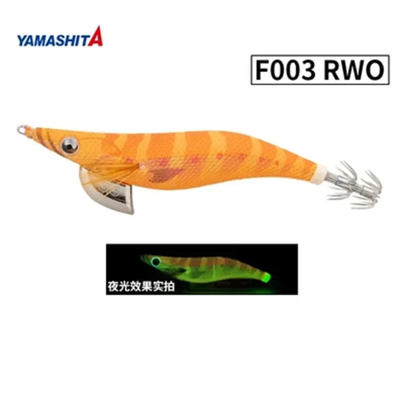 YAMASHITA Super Glow EGI JIGS Wood Shrimp Bait Lure for Seawater Fishing - Effective Squid Hunting JIGS in Multiple Sizes