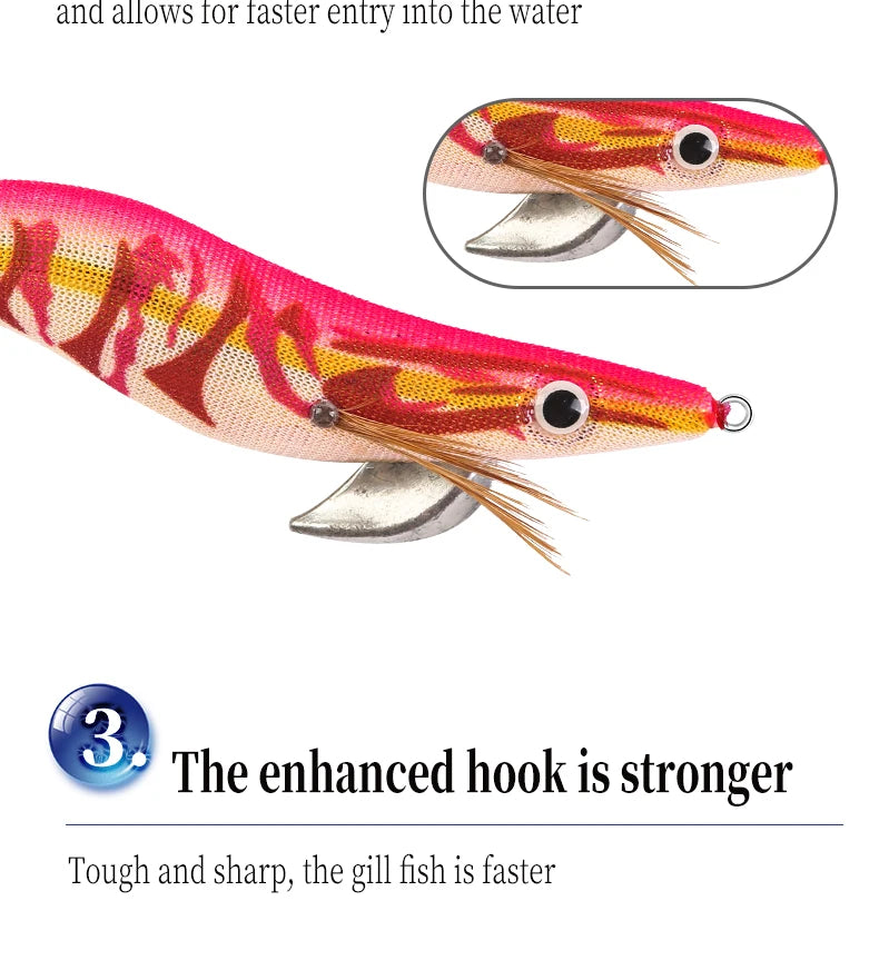 FSDZSO Luminous Floating Squid Jig 19g 130mm Eging Artificial Bait for Ocean Fishing Squid & Octopus