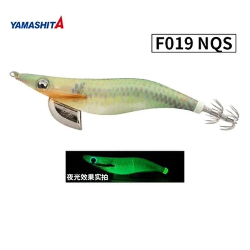 YAMASHITA Super Glow EGI JIGS Wood Shrimp Bait Lure for Seawater Fishing - Effective Squid Hunting JIGS in Multiple Sizes